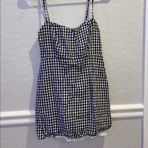 Super cute black and white checkered dress.